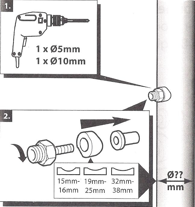 Directe pijpverbinding 15 - 38mm